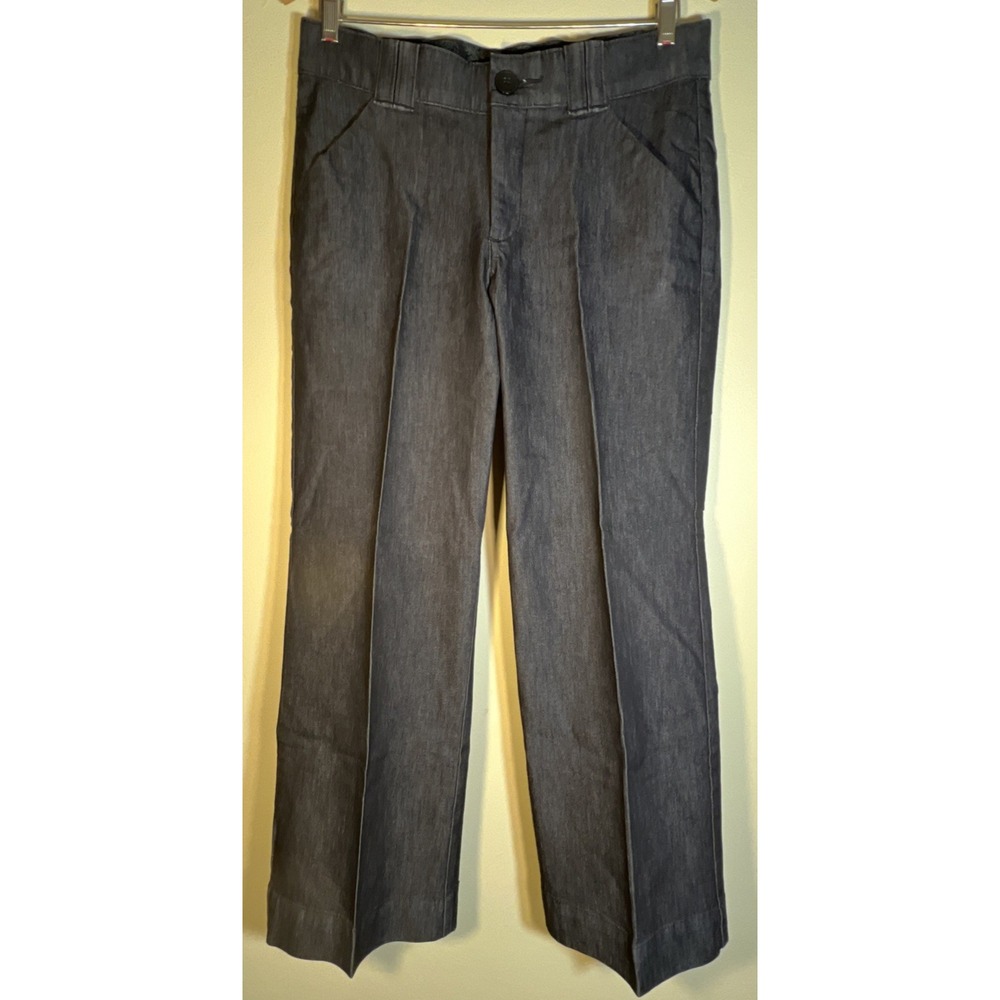Vintage Y2K LEE No Gap Waistband Flared Stretch Denim Jeans Dark Wash Women's 8P